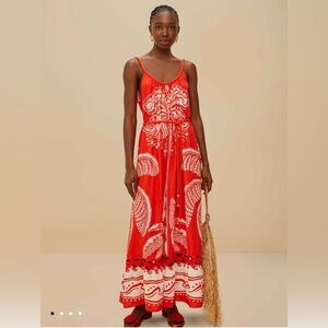 FARM Rio Vibrant Red Maxi Dress